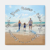 Gepersonaliseerde uw foto magneet aangepaste tekst (Voorkant)