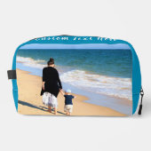 Gepersonaliseerde uw foto met aangepaste tekst toilettasje (Voorkant)