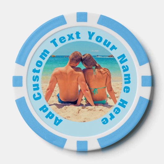 Gepersonaliseerde uw foto poker chips aangepaste t (Voorkant)