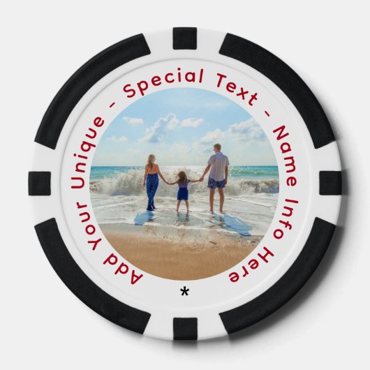 Gepersonaliseerde uw foto poker chips aangepaste t (Voorkant)