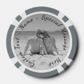 Gepersonaliseerde uw foto poker chips aangepaste t (Achterkant)