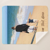 Gepersonaliseerde uw foto Sherpa Blanket aangepast Sherpa Deken (Voorkant (horizontaal))