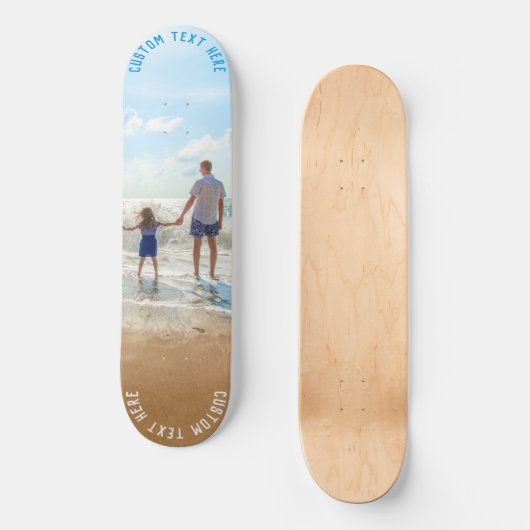 Gepersonaliseerde uw foto skateboard en aangepaste (Voorkant)