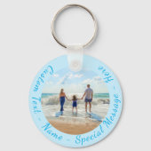 Gepersonaliseerde uw foto Sleutelhanger met aangep (Voorkant)