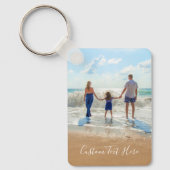 Gepersonaliseerde uw foto Sleutelhanger met aangep (Voorkant)