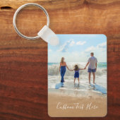 Gepersonaliseerde uw foto Sleutelhanger met aangep (Voorkant)