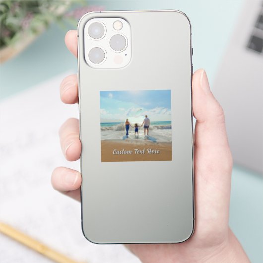 Gepersonaliseerde uw foto Sticker met aangepaste t (Telefoon)