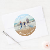 Gepersonaliseerde uw foto Sticker met aangepaste t (Envelop)