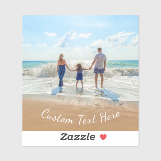 Gepersonaliseerde uw foto Sticker met aangepaste t (Vel)