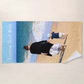 Gepersonaliseerde uw foto strand handdoek aangepas (Voorkant)