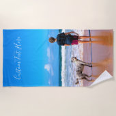 Gepersonaliseerde uw foto strand handdoek aangepas (Voorkant)