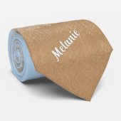 Gepersonaliseerde uw foto Stropdas aangepaste naam (Opgerold)
