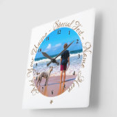 Gepersonaliseerde uw foto wandklok en aangepaste t (Hoek)