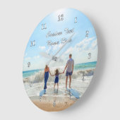 Gepersonaliseerde uw foto wandklok en aangepaste t (Hoek)