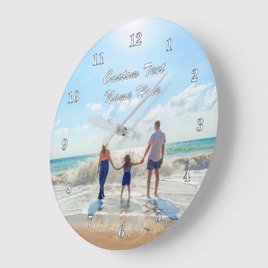 Gepersonaliseerde uw foto wandklok en aangepaste t (Hoek)