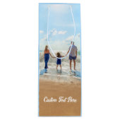 Gepersonaliseerde uw foto wijn geschenkzak aangepa wijn cadeautas (Voorkant)