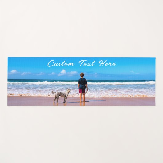 Gepersonaliseerde Uw Foto Yoga Mat met Tekst (Voorkant (horizontaal))