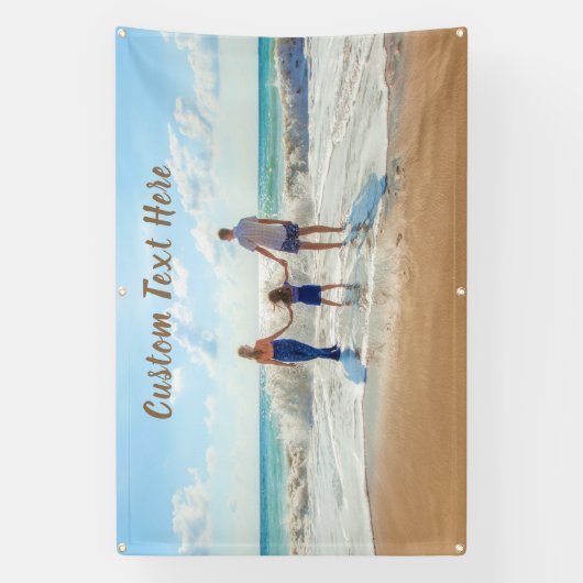 Gepersonaliseerde uw fotobanner met aangepaste tek spandoek (Verticaal)