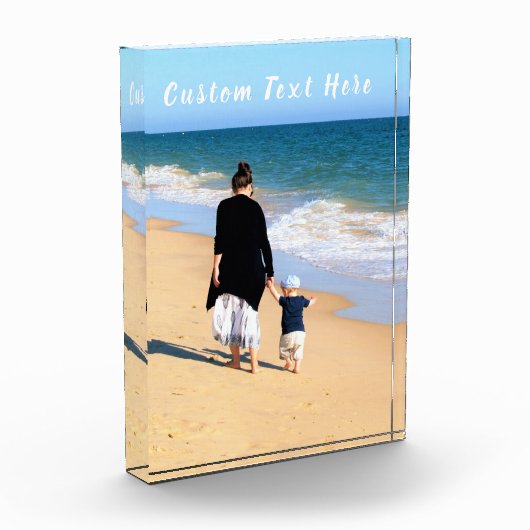 Gepersonaliseerde Uw Fotoblok Gift Aangepaste teks (Links)