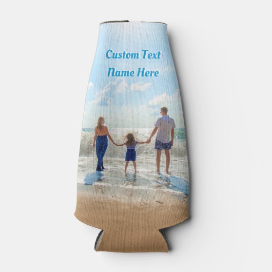 Gepersonaliseerde uw Fotofles Koeler Aangepaste Te (Voorkant)