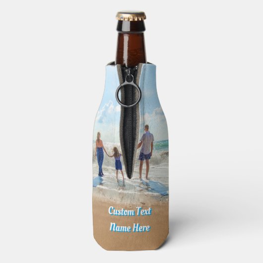 Gepersonaliseerde uw Fotofles Koeler Aangepaste Te (Fles Achterkant)