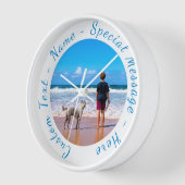 Gepersonaliseerde uw fotoklok met aangepaste tekst (Hoek)