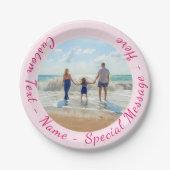 Gepersonaliseerde uw fotopapier Borden aangepaste  Papieren Bordje (Voorkant)