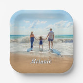 Gepersonaliseerde uw fotopapier Borden Aangepaste  Papieren Bordje (Voorkant)