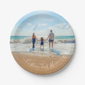 Gepersonaliseerde uw fotopapier Borden aangepaste  Papieren Bordje (Voorkant)