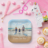 Gepersonaliseerde uw fotopapier Borden aangepaste Papieren Bordje (Feest)