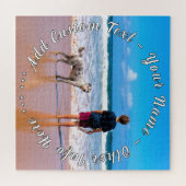 Gepersonaliseerde uw fotopuzzel met aangepaste tek legpuzzel (Horizontaal)