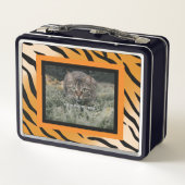 Gepersonaliseerde UW FOTO'S HIER Metalen lunchbox (Achterkant)