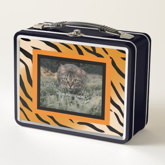 Gepersonaliseerde UW FOTO'S HIER Metalen lunchbox (Voorkant)
