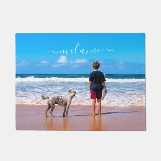 Gepersonaliseerde Uw Huisdier Foto Deurmat Custom  (Voorkant)