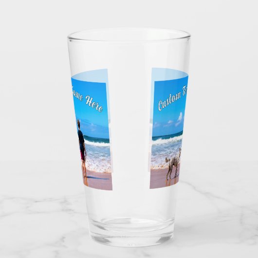 Gepersonaliseerde uw huisdier foto glas Maak aange (Links)