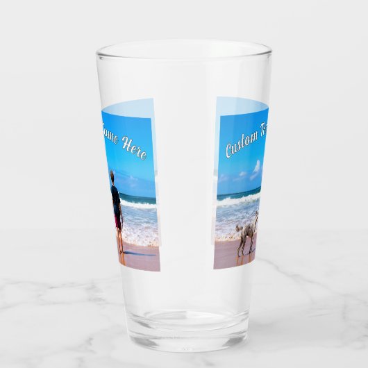 Gepersonaliseerde uw huisdier foto glas Maak aange (Rechts)