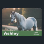 Gepersonaliseerde uw huisdier foto paard aangepast iPad pro cover<br><div class="desc">Deze stijlvolle iPad Air cover kan worden aangepast met uw foto van uw favoriete dier of huisdier Klik op. 'Personaliseer' om uw eigen keuze van de cover foto, de naam van uw paard, en uw eigen naam (of de naam van de ontvanger) toe te voegen. De stijlvolle en eenvoudige hoes...</div>