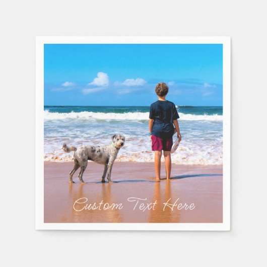Gepersonaliseerde uw huisdier Foto servetten aange (Voorkant)