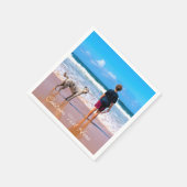 Gepersonaliseerde uw huisdier Foto servetten aange (Hoek)