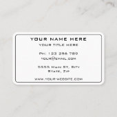 Gepersonaliseerde uw kleuren Visitekaartje voorbee (Achterkant)