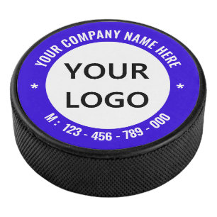 Gepersonaliseerde Uw Logo Tekst Hockey Puck Sjablo