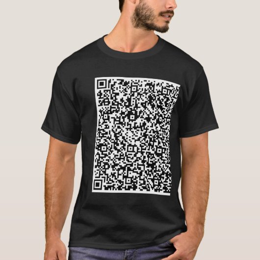 Gepersonaliseerde uw ontwerp QR Code T-shirt Sjabl (Voorkant)