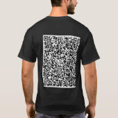 Gepersonaliseerde uw ontwerp QR Code T-shirt Sjabl (Achterkant)