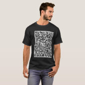 Gepersonaliseerde uw ontwerp QR Code T-shirt Sjabl (Voorkant volledig)