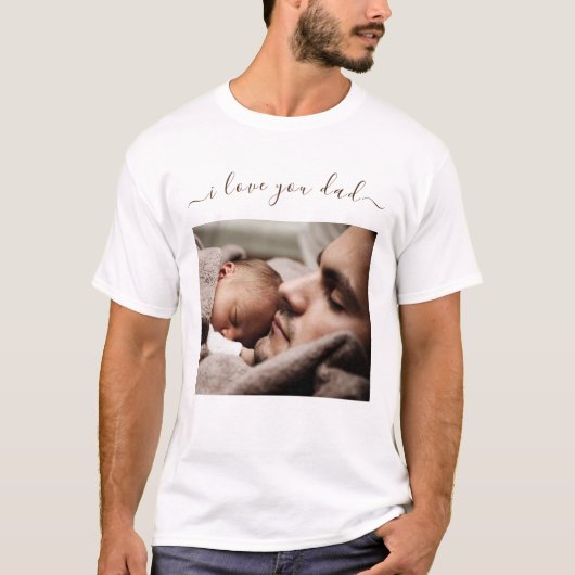 Gepersonaliseerde Uw Papa Foto T-Shirt Gift met Te (Voorkant)