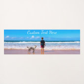 Gepersonaliseerde Uw Pet Foto Yoga Mat Custom Text (Achterkant (horizontaal))