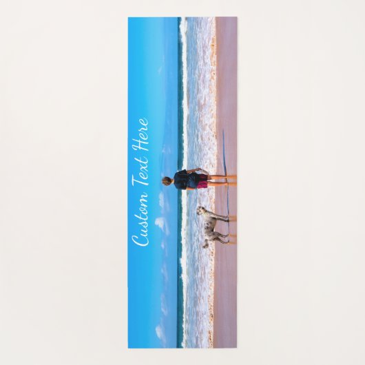 Gepersonaliseerde Uw Pet Foto Yoga Mat Custom Text (Achterkant)
