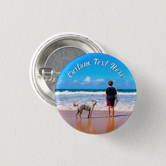 Gepersonaliseerde Uw Pet Photo Button Aangepaste t (Voorkant /achterkant)