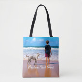Gepersonaliseerde Uw Pet Photo Canvas tas Aangepas (Voorkant)