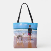 Gepersonaliseerde Uw Pet Photo Canvas tas Aangepas (Achterkant)